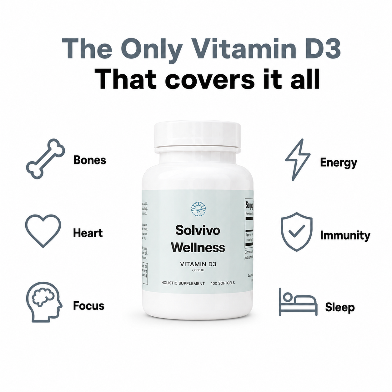 Solvivo Wellness' SunCore D3 + Free Ebook + Free Delivery